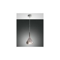 lampara colgante led lila de metal y cristal borosilicato ahumado 3481-40-126 fabas luce