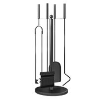 conjunto para chimenea 25x25x54 cm negro