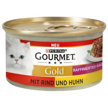 Gourmet Gold Ragú Refinado 48 x 85 g - Pack Ahorro - Duo Buey y pollo