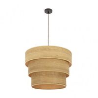 colgante triple smile 3xe27 marronmadera clara regx50x50 cm
