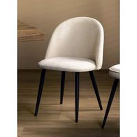 silla egina clasic beige con patas negras 51x51x75 cms