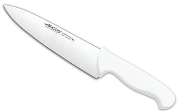 Cuchillo cocinero de acero inoxidable nitrum de 200 mm mango blanco