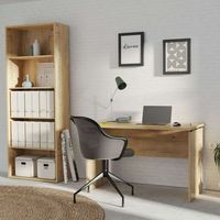 muebles despacho oficina libreria  escritorio  color roble gold