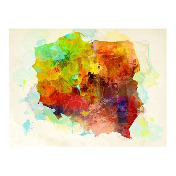Papel Pintado 3d - Map (poland) (250x193 Cm)
