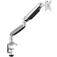 startechcom brazo ergonamico de escritorio para monitor vesa hasta 32 9kg - de servicio pesado - movimiento total altura ajustable y articulado - aluminio - abrazadera en cojal - plata