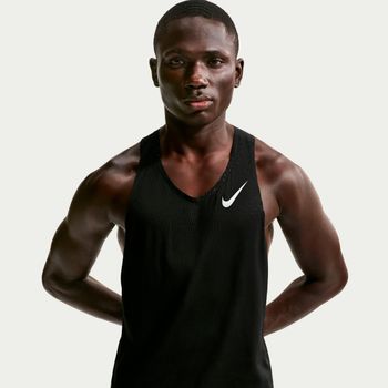 Nike AeroSwift  Camiseta de running Hombres - negro, blanco
