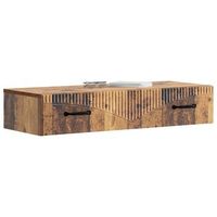 mesa lateral montada en la pared madera envejecida