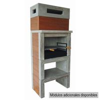 barbacoa modular pvc  de obra