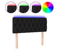 vidaxl cabecero con led de tela negro 100x7x7888 cm