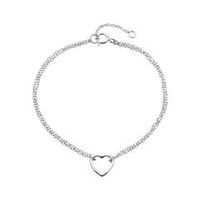 pulsera corazon de plata 925