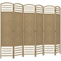 biombo 240x15x170 cm madera natural