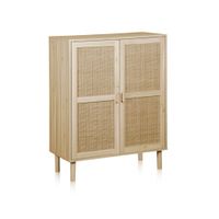 armario bajo de 2 puertas 80x110 cm melamina pino - rattan