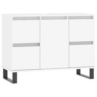 mueble de bano  armario de bano madera de ingenieria blanco 80x33x60 cm