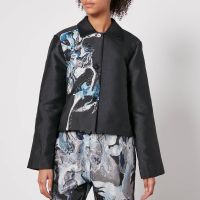 stine goya kiana floral-jacquard and twill jacket - m
