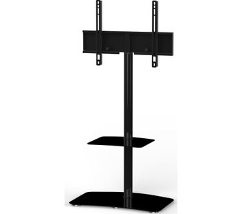 SONOROUS Tall Contemporary PL2810-BLK 650 mm TV Stand with Bracket - Black, Black
