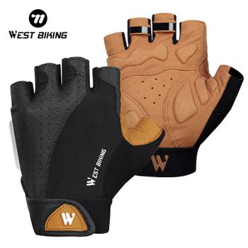 Guantes de Ciclismo MTB WEST BIKING con Envío Local, Guantes de Bicicleta de Carretera Transpirables y Resistentes a Impactos, Medios Dedos, para Hombres y Mujeres, Deportes al Aire Libre