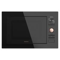 cecotec microondas encastrable con plato microondas encastrable grandheat 2590 built-in blackrose