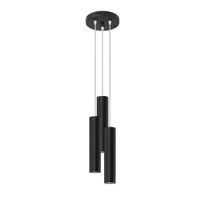 lampara de techo negro acero alt 110 cm