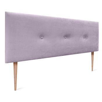 Dhome Cabecero De Terciopelo Liso Con Botones 145x115 Con Patas Camas 120/135/140 - Salmon