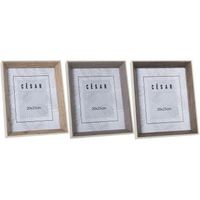 set 8 portafotos beige marron y gris