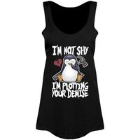 psycho penguin camiseta tirantes im not shy para mujer