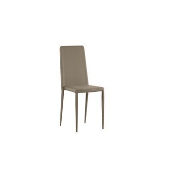 Cleo - Silla Ecopiel Gris Paloma 4 Piezas