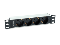 regleta alimentacion aluminio rack 10 1u 4 tomas tipo shucko euro cable 15m