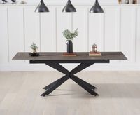 boston 180cm extending mink ceramic dining table