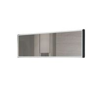 espejo rectangular led -oro rosa-negro 40x160 negro 3000k calida