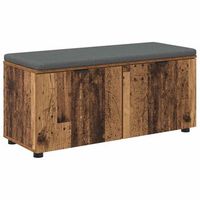banco de entrada con cojin madera vieja 100 x 38 x 46 cm vidaxl