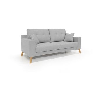 Danish sofá moderno de tela suave e impermeable 166 cm gris claro