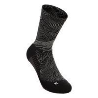 asics fujitrail graphic crew  calcetines para correr - negro gris