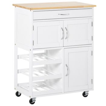 Carro de cocina 67x37x87 cm blanco