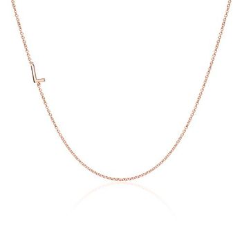 Cadena letra damas oro rosa 14 quilates