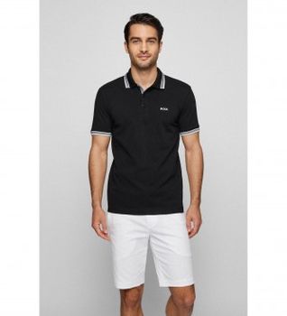 BOSS para hombre. 50469055 Polo Paddy negro (M), Casual, Algodón, Manga corta