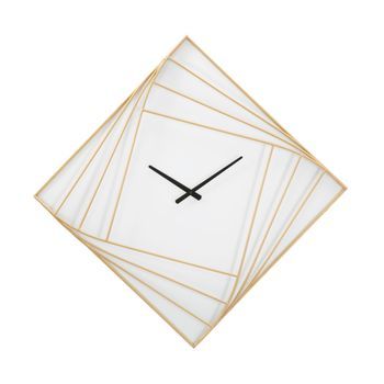 Reloj De Pared De Metal Blanco Cm 85x6x85