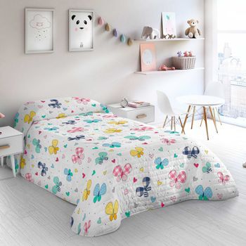 Colcha Bouti Vichy Butterflies Cama 105