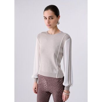 Liu Jo Jersey Punto con inserto en georgette para mujer