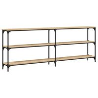 mesa consolamesa de entradamesa auxiliar madera de ingenieria roble sonoma 200x29x75 cm