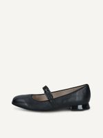 caprice ballerina black made of leather with trapeze heel size 41