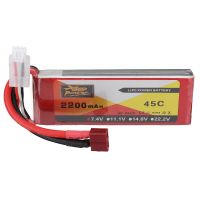 bateria lipo zop power de 74v 2200mah 45c 2s con enchufe t para coche rc wltoys 124016 124017