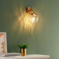 aplique metal y vidrio  25 cm