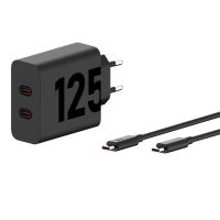 motorola turbopower cargador 125w doble puerto usb-c carga rapida con cable 1m
