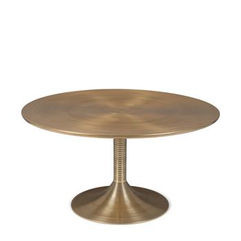Mesa de centro de aluminio dorado
