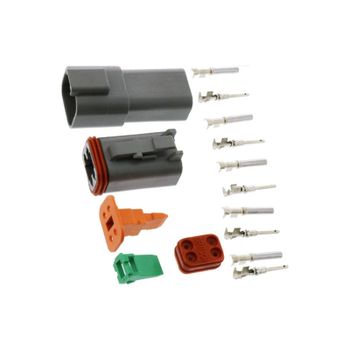 Conector de cable eléctrico carcasa Deutsch 4 pines kit gris
