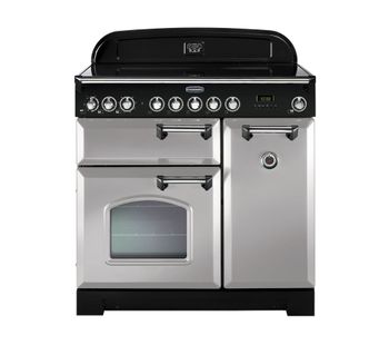 RANGEMASTER Classic Deluxe 90 Electric Induction Range Cooker - Royal Pearl & Chrome