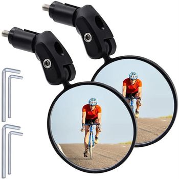 Espejo retrovisor Universal para bicicleta, espejos retrovisores giratorios ajustables de gran angular para manillar de ciclismo, accesorios para bicicleta de montaña y carretera