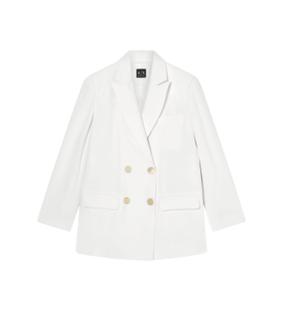 A|X Armani Exchange para mujer. XW001948AF21555U1003 Blazer Double blanco (S), Casual, Clásico, Poliéster, Manga larga
