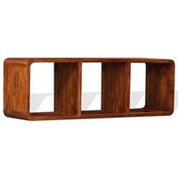 mueble de tv madera maciza acabado miel 120x30x40 cm vidaxl