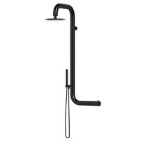sined ducha exterior de agua fria y caliente cabras pared negra